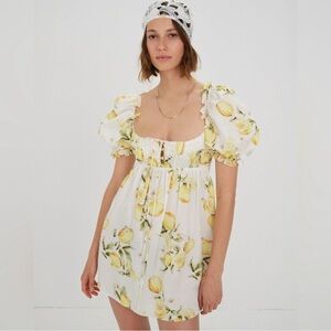 For Love And Lemons Cream Puff Sleeve Sundress